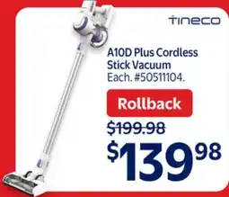 Walmart A10D Plus Cordless Stick Vacuum offer