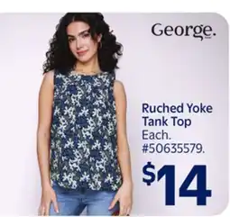 Walmart George Ruched Yoke Tank Top offer