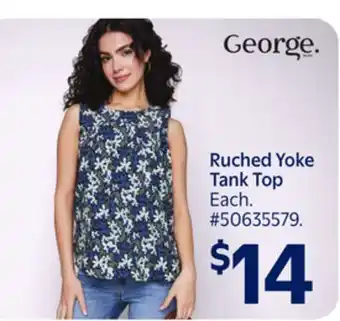 Walmart George Ruched Yoke Tank Top offer