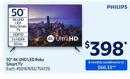 Walmart 50 4K UHD LED Roku Smart TV offer