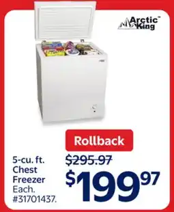 Walmart Arctic King 5-cu. ft. Chest Freezer offer