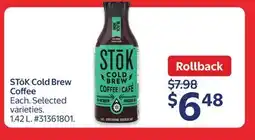 Walmart STöK Cold Brew Coffee offer