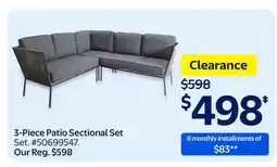 Walmart 3-Piece Patio Sectional Set offer