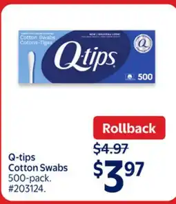 Walmart Q-tips Cotton Swabs offer