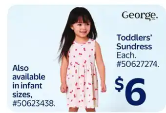 Walmart Toddlers' Sundress offer
