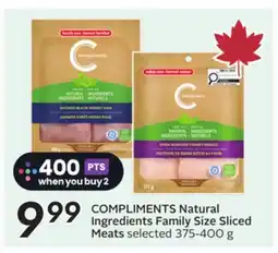 Sobeys COMPLIMENTS Natural Ingredients Family Size Sliced Meats offer