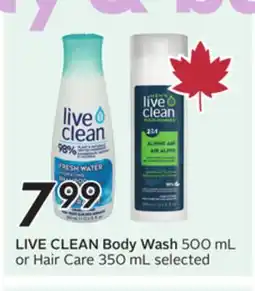 Sobeys LIVE CLEAN Body Wash offer