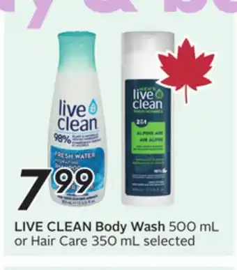 Sobeys LIVE CLEAN Body Wash offer