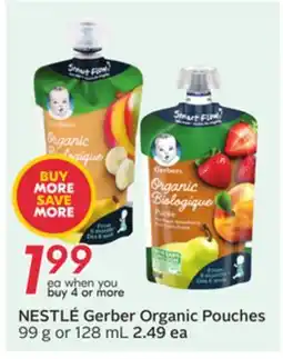 Sobeys NESTLÉ Gerber Organic Pouches offer