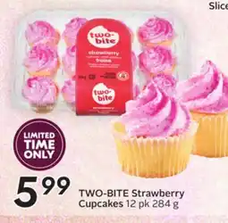 Sobeys TWO-BITE Strawberry Cupcakes offer