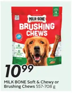 Sobeys MILK BONE Soft & Chewy or Brushing Chews offer