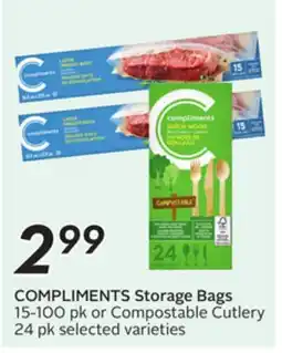 Sobeys COMPLIMENTS Storage Bags offer