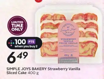 Sobeys SIMPLE JOYS BAKERY Strawberry Vanilla Sliced Cake offer