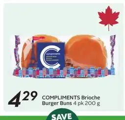 Sobeys COMPLIMENTS Brioche Burger Buns offer