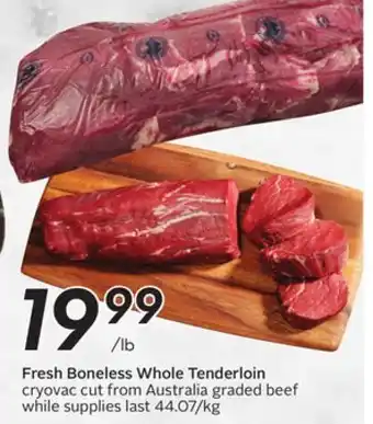 Sobeys Fresh Boneless Whole Tenderloin offer