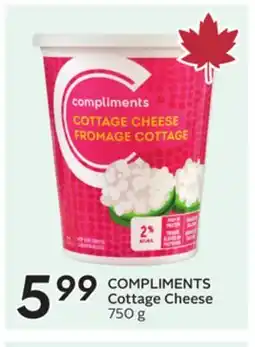 Sobeys COMPLIMENTS Cottage Cheese offer