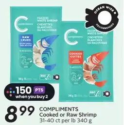 Sobeys COMPLIMENTS Cooked or Raw Shrimp offer