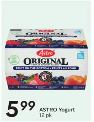 Sobeys ASTRO Yogurt offer