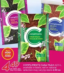 Sobeys COMPLIMENTS Cedar Mulch offer