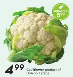Sobeys Cauliflower offer