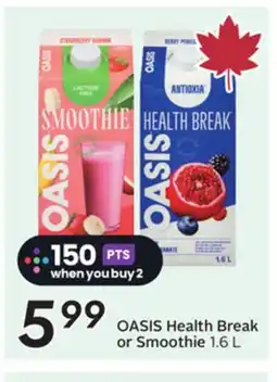 Sobeys OASIS Health Break or Smoothie offer