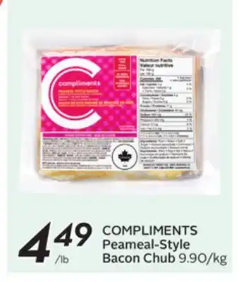 Sobeys COMPLIMENTS Peameal-Style Bacon Chub offer