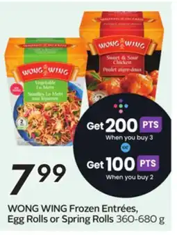 Sobeys WONG WING Frozen Entrées, Egg Rolls or Spring Rolls offer