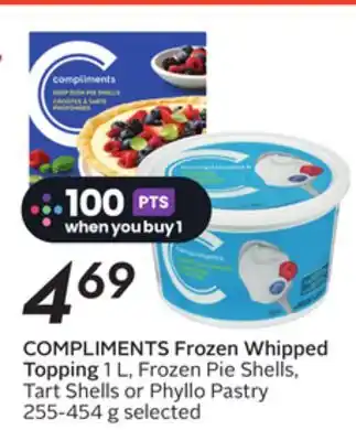 Sobeys COMPLIMENTS Frozen Whipped Topping offer