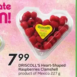 Sobeys DRISCOLL'S Heart-Shaped Raspberries Clamshell offer