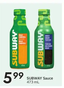 Sobeys SUBWAY Sauce offer
