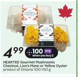 Sobeys HEARTEE Gourmet Mushrooms offer