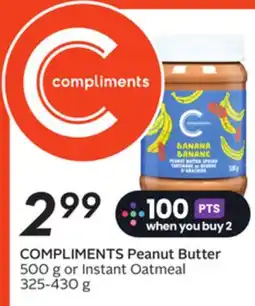 Sobeys COMPLIMENTS Peanut Butter offer