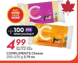 Sobeys COMPLIMENTS Cheese offer