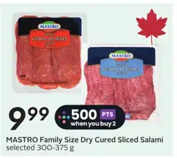 Sobeys MASTRO Family Size Dry Cured Sliced Salami offer