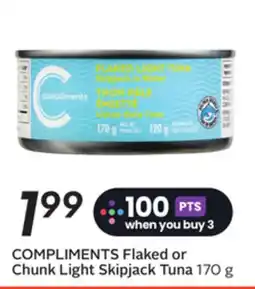 Sobeys COMPLIMENTS Flaked or Chunk Light Skipjack Tuna offer