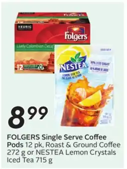 Sobeys FOLGERS Single Serve Coffee Pods offer