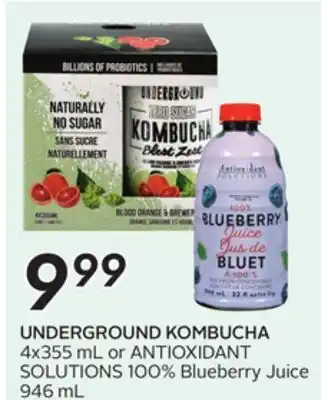 Sobeys UNDERGROUND KOMBUCHA offer