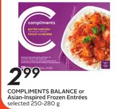 Sobeys COMPLIMENTS BALANCE or Asian-Inspired Frozen Entrées offer