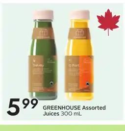 Sobeys GREENHOUSE Assorted Juices offer