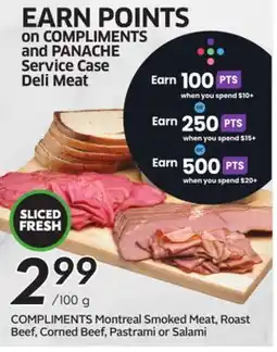 Sobeys Montreal Smoked Meat, Roast Beef, Corned Beef, Pastrami or Salami offer