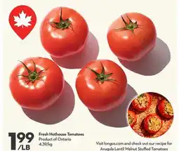 Longo's Fresh Hothouse Tomatoes offer