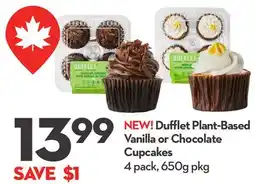 Longo's Plant-Based Vanilla or Chocolate Cupcakes offer