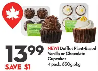 Longo's Plant-Based Vanilla or Chocolate Cupcakes offer