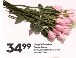 Longo's Premium Dozen Roses offer