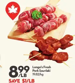 Longo's Fresh Pork Souvlaki offer