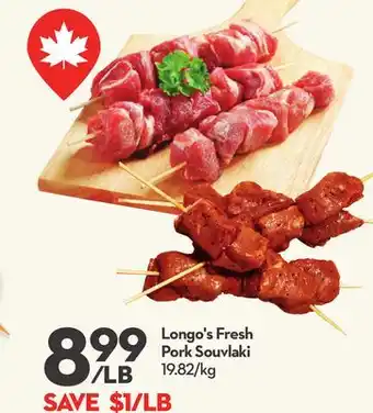 Longo's Fresh Pork Souvlaki offer