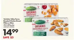 Longo's Yorkshire Valley Farms Breaded Chicken Breast Fillets or Bites offer