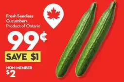 Longo's Fresh Seedless Cucumbers offer