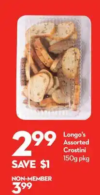 Longo's Assorted Crostini offer