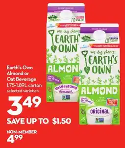 Longo's Almond or Oat Beverage offer